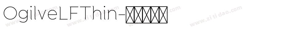 OgilveLFThin字体转换