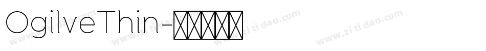 OgilveThin字体转换