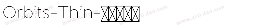 Orbits-Thin字体转换