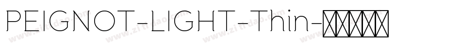 PEIGNOT-LIGHT-Thin字体转换