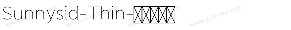 Sunnysid-Thin字体转换