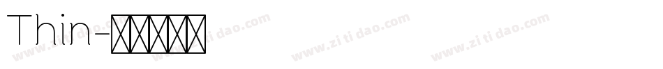 Thin字体转换