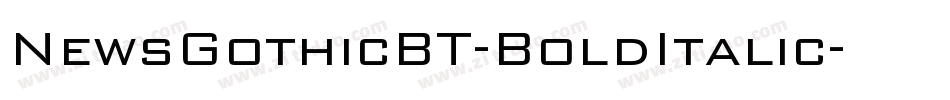 NewsGothicBT-BoldItalic字体转换
