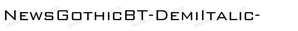 NewsGothicBT-DemiItalic字体转换