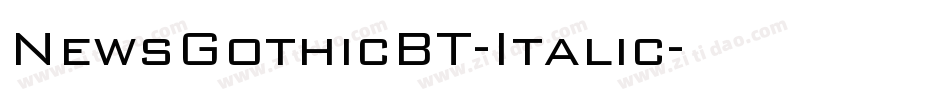NewsGothicBT-Italic字体转换