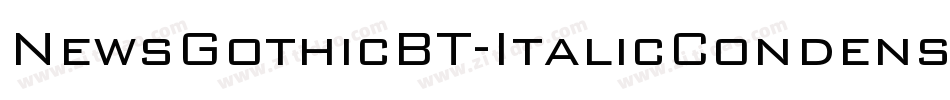 NewsGothicBT-ItalicCondensed字体转换