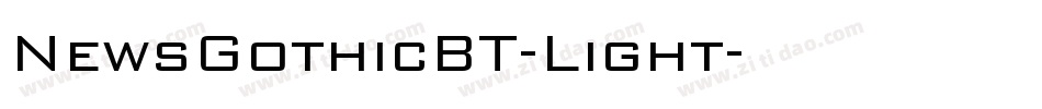 NewsGothicBT-Light字体转换