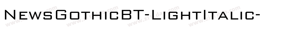 NewsGothicBT-LightItalic字体转换