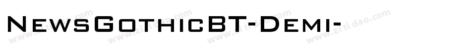 NewsGothicBT-Demi字体转换