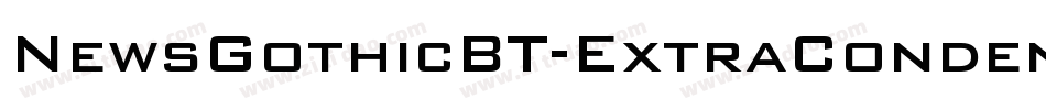 NewsGothicBT-ExtraCondensed字体转换