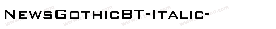 NewsGothicBT-Italic字体转换