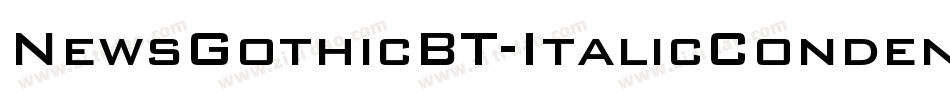 NewsGothicBT-ItalicCondensed字体转换