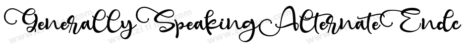GenerallySpeakingAlternateEndcaps-2YAW字体转换