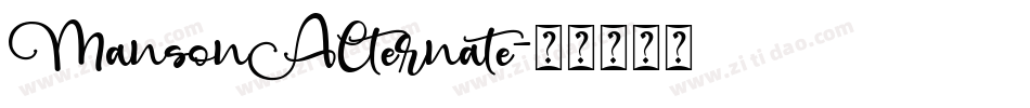 MansonAlternate字体转换
