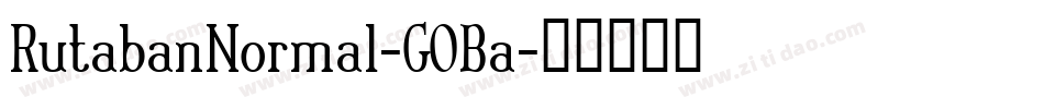 RutabanNormal-GOBa字体转换