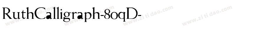 RuthCalligraph-8oqD字体转换
