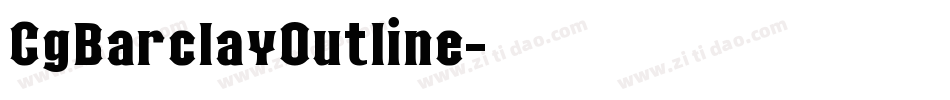 CgBarclayOutline字体转换