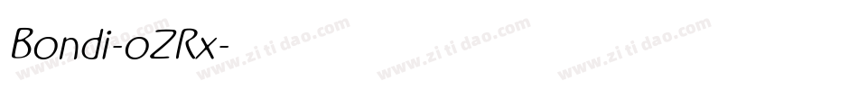 Bondi-oZRx字体转换