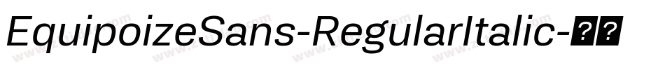 EquipoizeSans-RegularItalic字体转换