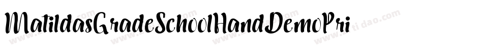 MatildasGradeSchoolHandDemoPrint-ZXBx字体转换