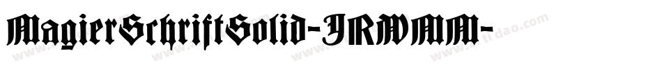 MagierSchriftSolid-JRWMM字体转换
