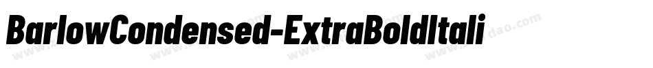 BarlowCondensed-ExtraBoldItalic字体转换