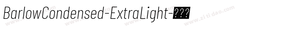 BarlowCondensed-ExtraLight字体转换