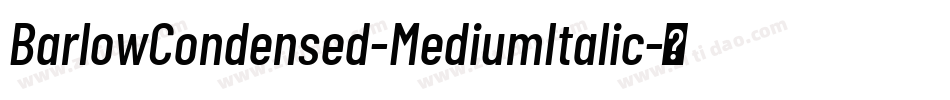 BarlowCondensed-MediumItalic字体转换