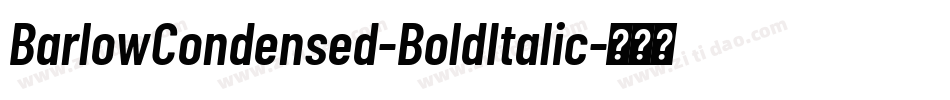BarlowCondensed-BoldItalic字体转换