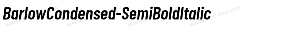 BarlowCondensed-SemiBoldItalic字体转换