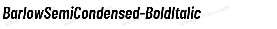 BarlowSemiCondensed-BoldItalic字体转换