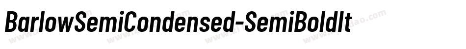 BarlowSemiCondensed-SemiBoldItalic字体转换