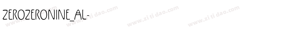 ZEROZERONINE_AL字体转换