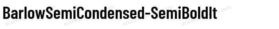BarlowSemiCondensed-SemiBoldItalic字体转换