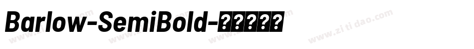 Barlow-SemiBold字体转换