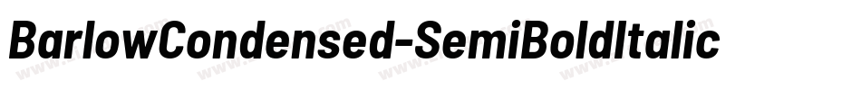 BarlowCondensed-SemiBoldItalic字体转换