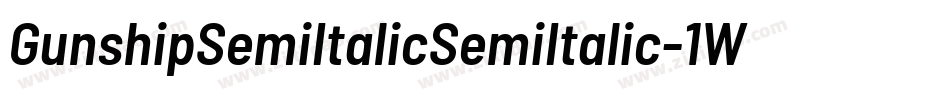 GunshipSemiItalicSemiItalic-1Wnv字体转换