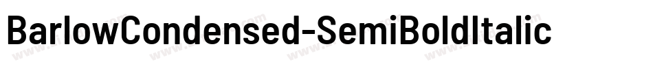 BarlowCondensed-SemiBoldItalic字体转换