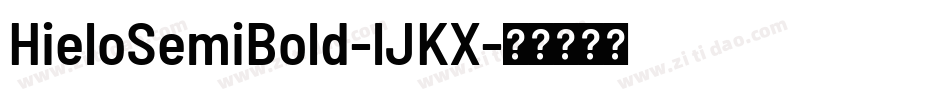 HieloSemiBold-lJKX字体转换