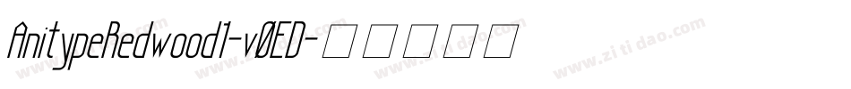 AnitypeRedwood1-v0ED字体转换