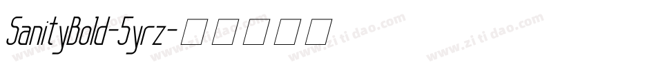 SanityBold-5yrz字体转换
