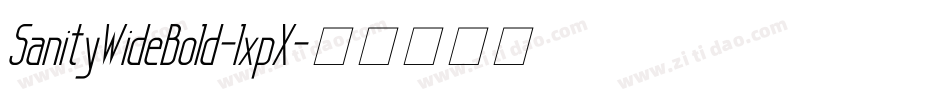 SanityWideBold-lxpX字体转换