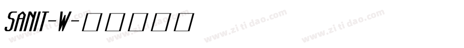 SANIT-W字体转换