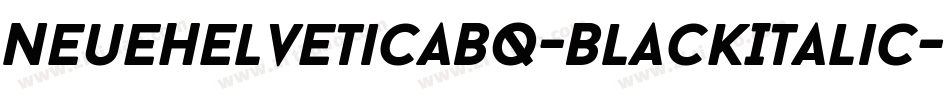 NeueHelveticaBQ-BlackItalic字体转换