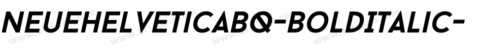NeueHelveticaBQ-BoldItalic字体转换