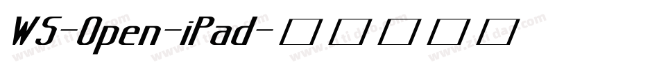 WS-Open-iPad字体转换