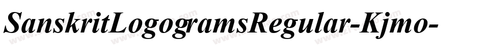 SanskritLogogramsRegular-Kjmo字体转换