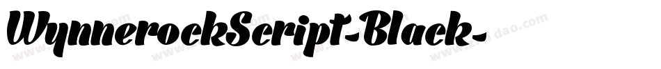 WynnerockScript-Black字体转换
