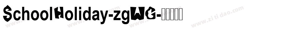 SchoolHoliday-zgWG字体转换