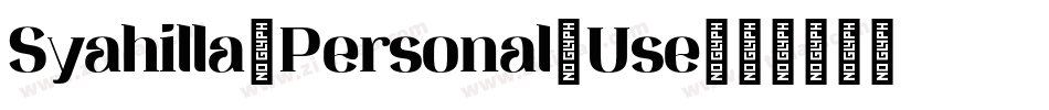 Syahilla_Personal-Use字体转换